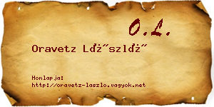 Oravetz László névjegykártya